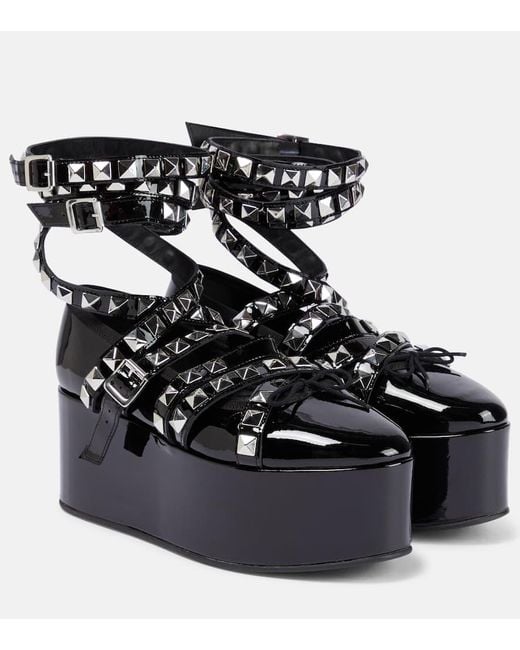 Noir Kei Ninomiya Black X Repetto Studded Platform Flats
