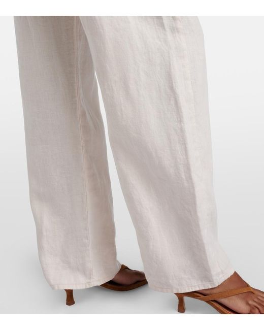 Citizens of Humanity Natural Brynn Linen Wide-Leg Pants