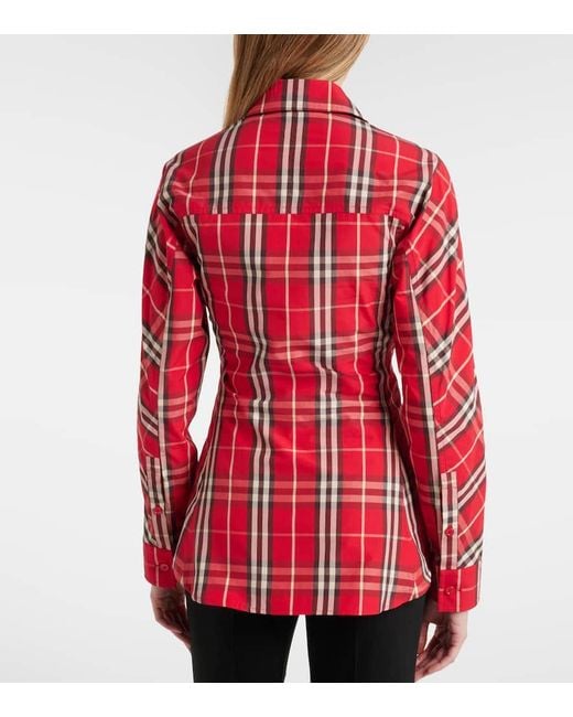 Camicia Check di Burberry in Red