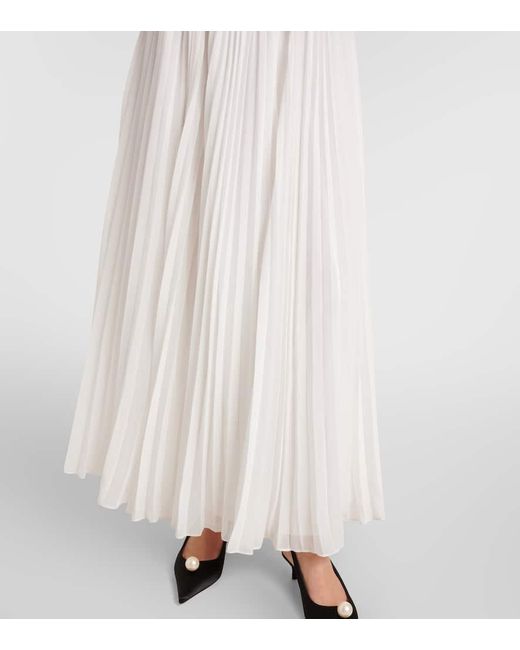 sachin and babi light blue dress self-portrait Blue Chiffon Pleated Maxi Dress - RS23-075X-BL main image 1