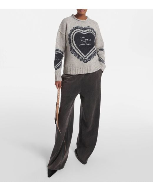 Acne Gray Wool Blend Sweater