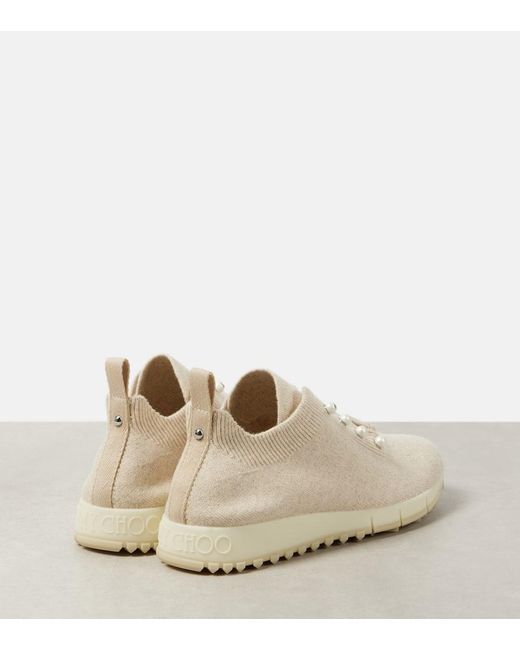 Jimmy Choo Natural Sneakers Veles Aus Strick