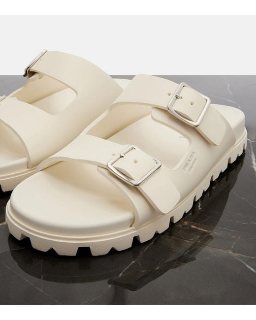 Prada Natural Logo Sandals