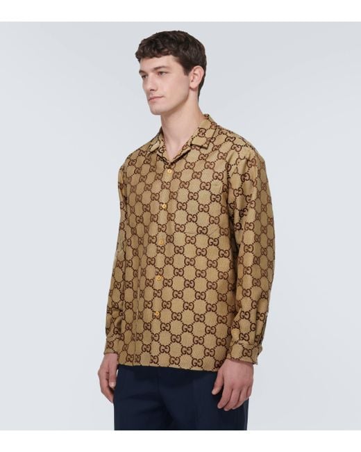 gucci oversized camp collar