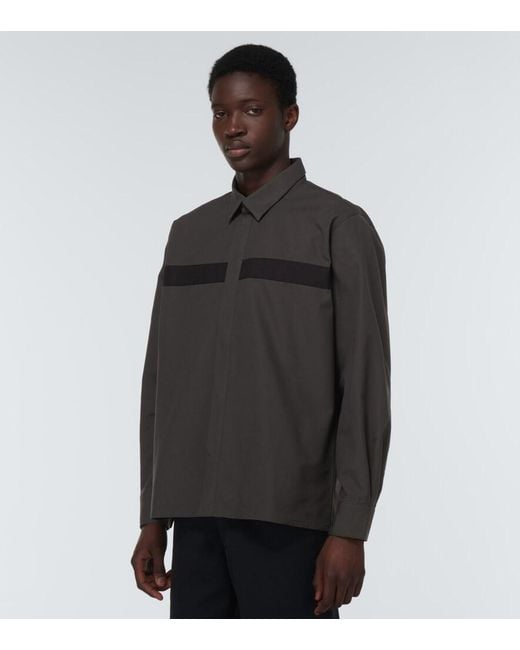 GR10K Black Processing T4 Cotton Overshirt for men
