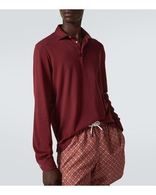 Polo Zero di Fedeli in Red da Uomo