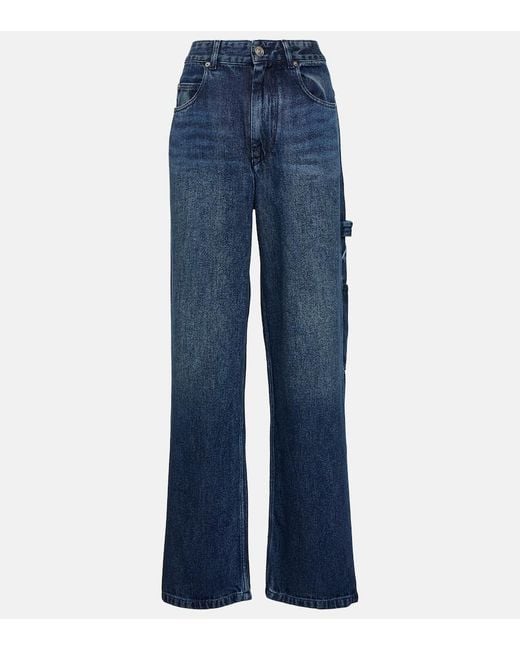 Jeans Cargo Bymara A Vita Alta di Isabel Marant in Blue