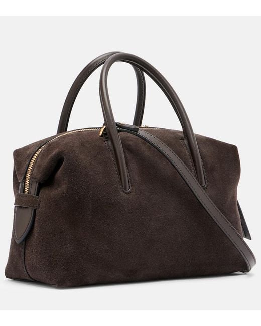 DeMellier London Black Stockholm Small Suede Top-Handle Bag