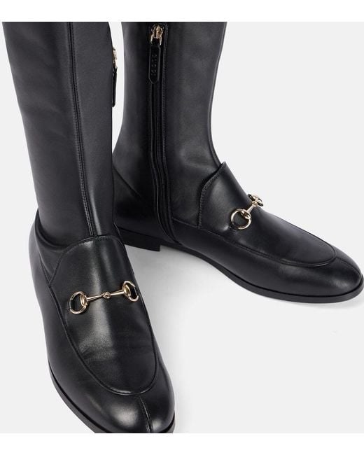 Gucci Black Stiefel Jordaan Aus Leder