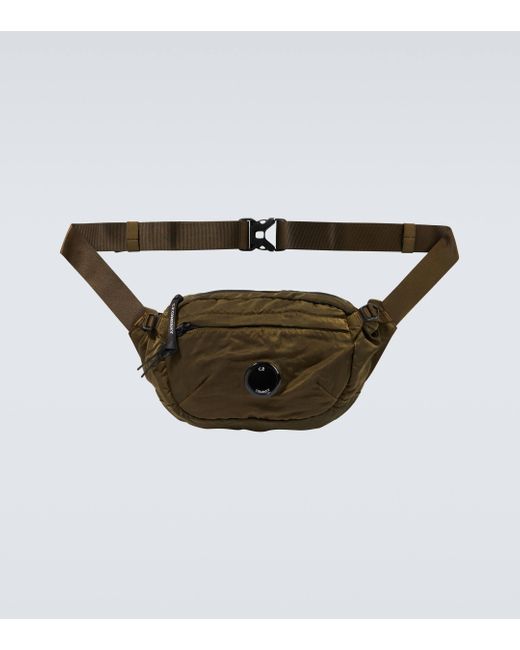 C P Company Green Nylon B Belt Bag for men