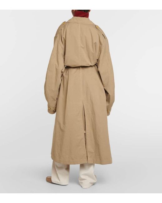 The Row Natural Montrose Cotton And Linen Trench Coat