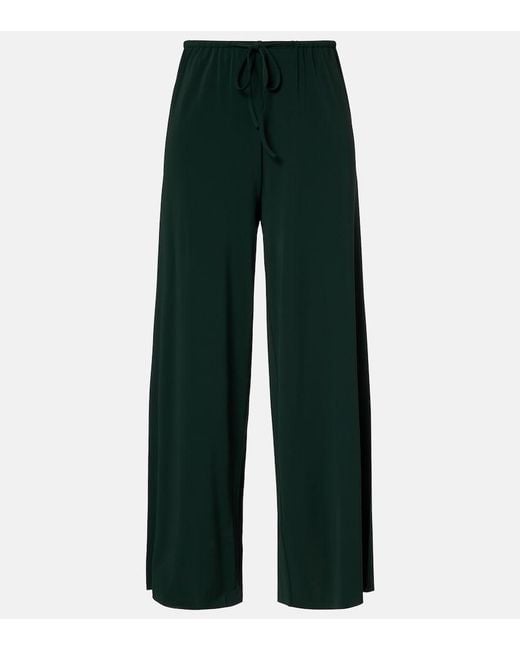 Eres Green Zelie Jersey Wide-Leg Pants