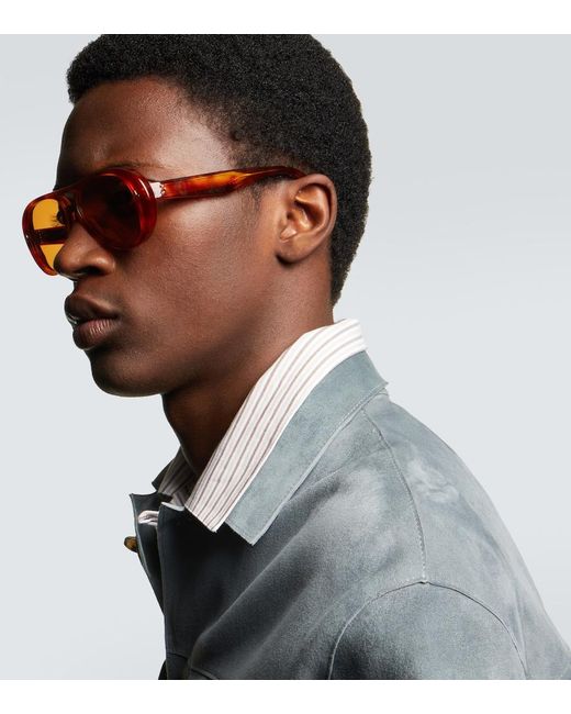 Sestini Eyewear Brown Aviator Sunglasses for men