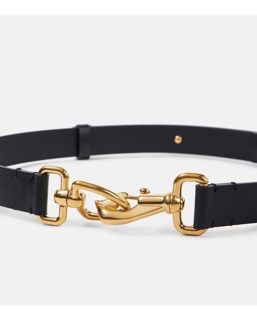 Burberry Blue Equestrian Leather Belt