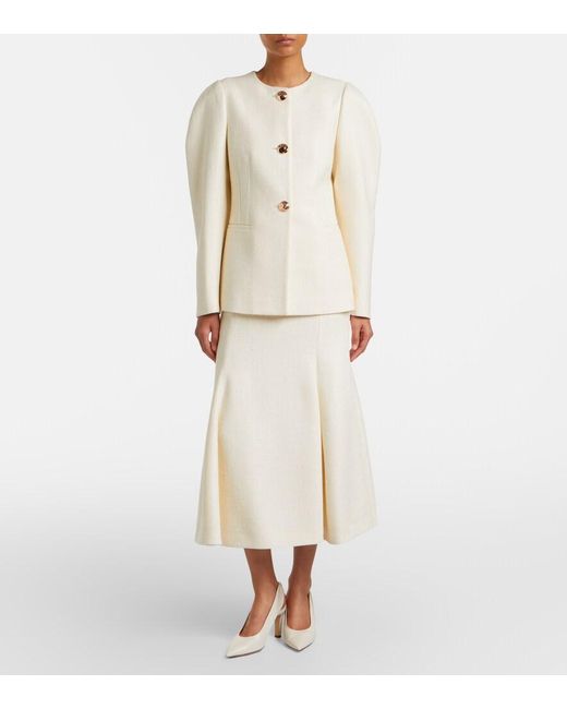 Gabriela Hearst Natural Daelan Silk And Wool Blazer