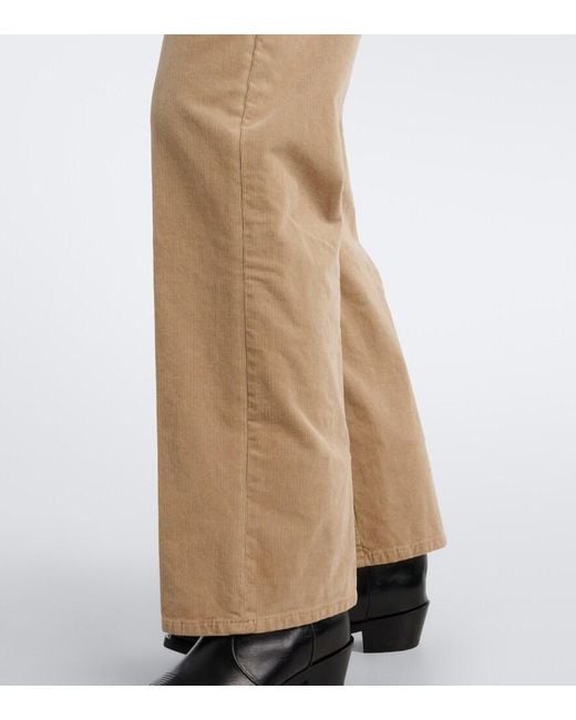 7 For All Mankind Natural Stovepipe Cotton-Blend Corduroy Straight Pants