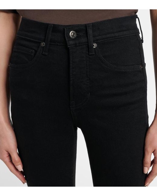 Veronica Beard Black Beverly High-Rise Flared Jeans