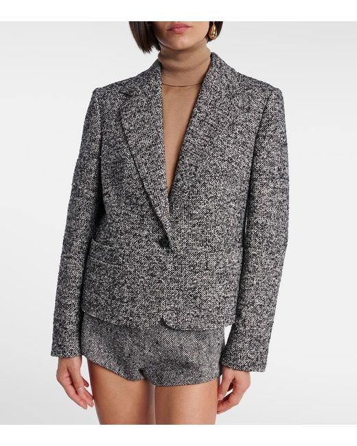 Dolce & Gabbana Black Wool, Silk, And Alpaca-Blend Jacket