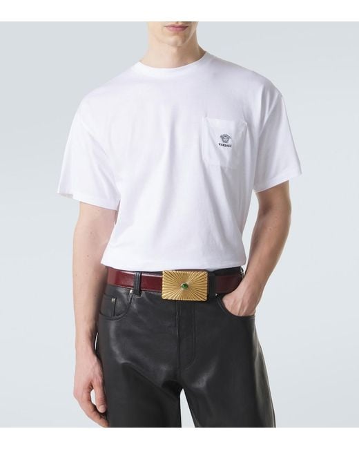 Versace White Medusa Cotton Jersey T-Shirt for men