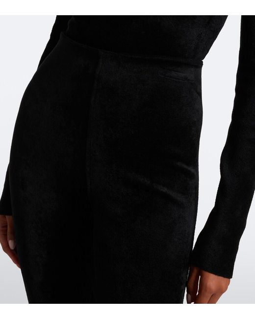 Alaïa Black Velvet Leggings