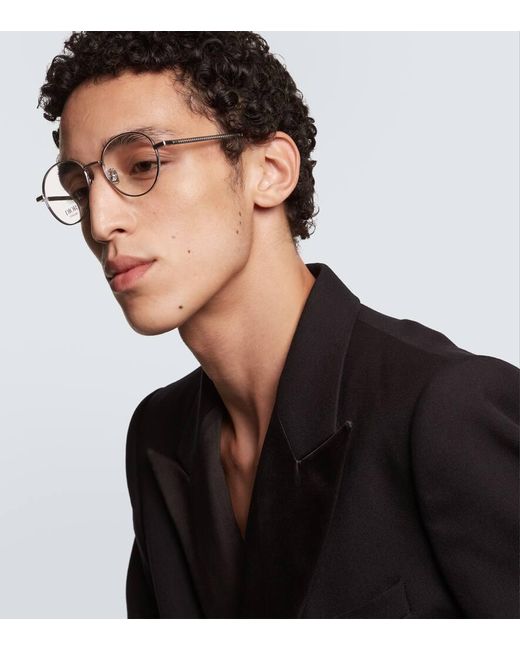Dior Metallic Cd Diamondo R3U Round Glasses for men