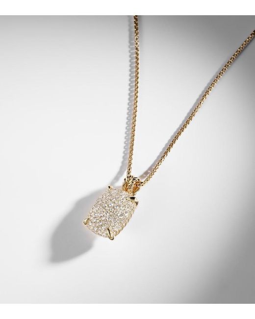 David Yurman Metallic Chatelaine 18Kt Pendant Necklace With Diamonds