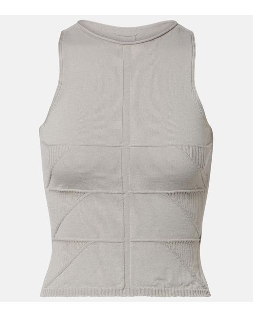 Rick Owens Gray Temple Virgin Wool Tank Top