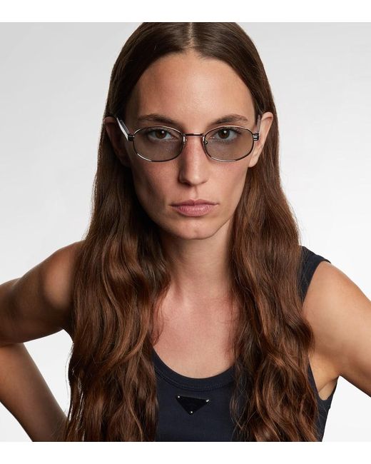 Prada Blue Oval Sunglasses