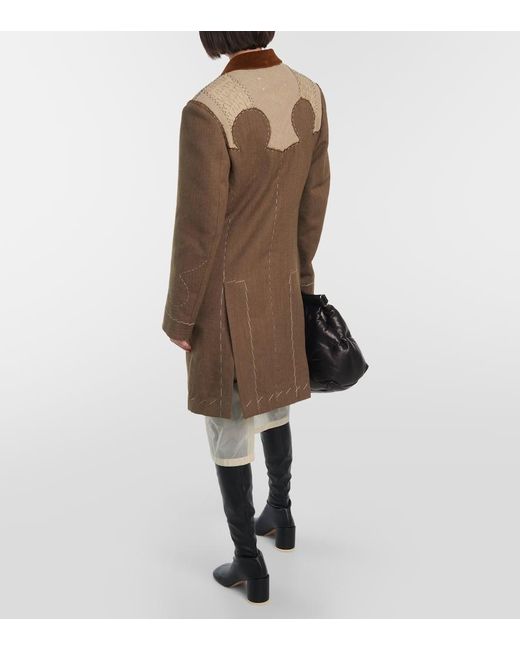 Cappotto monopetto in lana di Maison Margiela in Green
