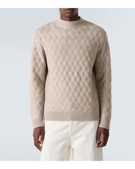 Allude Natural Wool And Cashmere Sweater for men