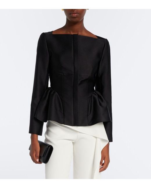 Roland Mouret Black Peplum Jacket