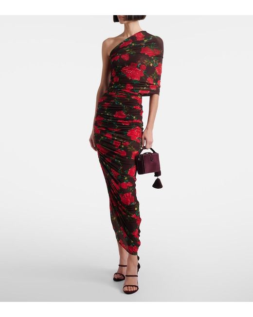 Magda Butrym Multicolor Floral-Applique Suede Mules