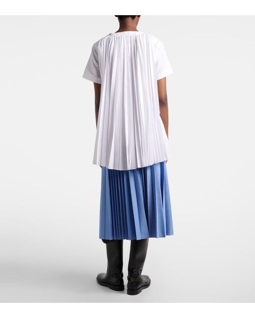 Sacai White Poplin Minidress