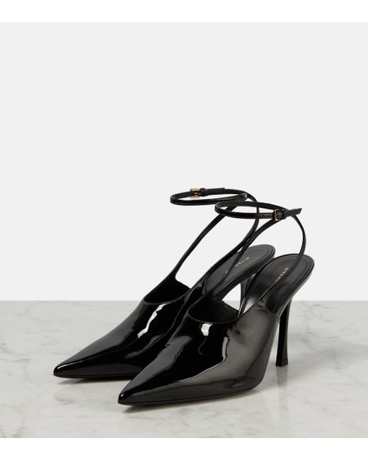 Givenchy Black Show Patent Leather Slingback Pumps