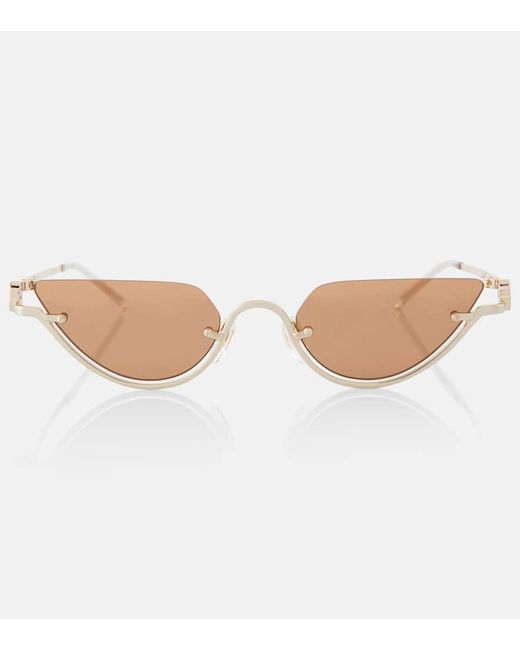 【送料込】GUCCI_Double G cat-eye sunglasses Gucci Double G Cat-Eye Sunglasses in White | Lyst Canada