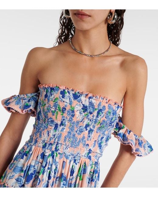 Poupette Blue Aurora Floral Minidress