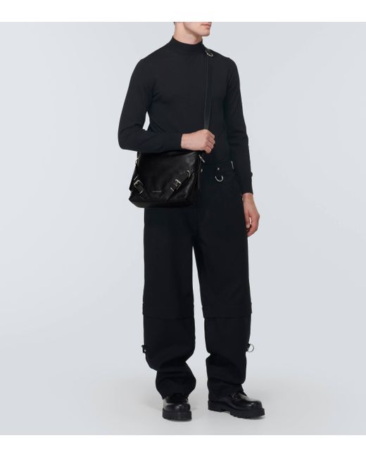 Givenchy Voyou Medium Leather Crossbody Bag in Black for Men Lyst Canada