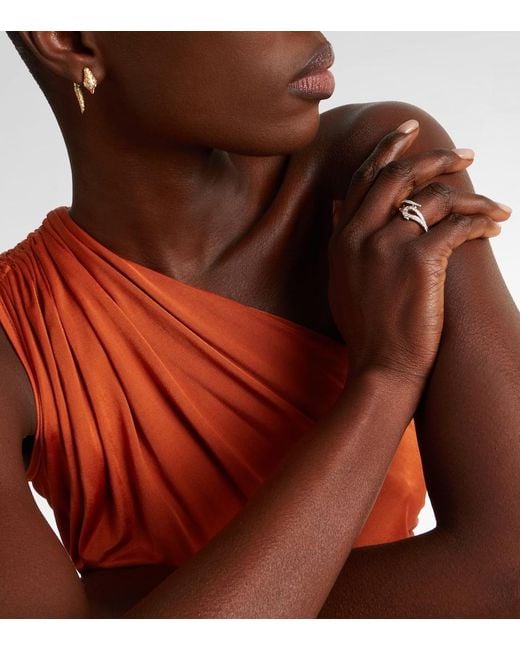 Yvonne Léon White Python 9Kt Ring With Diamonds