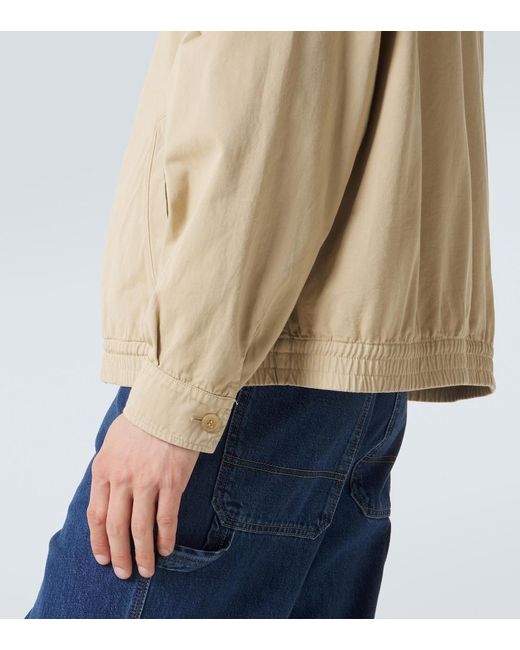 Prada Natural Leather-Trimmed Cotton Blouson Jacket for men