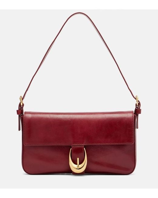 Staud Red Schultertasche Harlow Aus Leder
