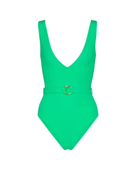 Melissa Odabash Green Belize Belted Swimsuit