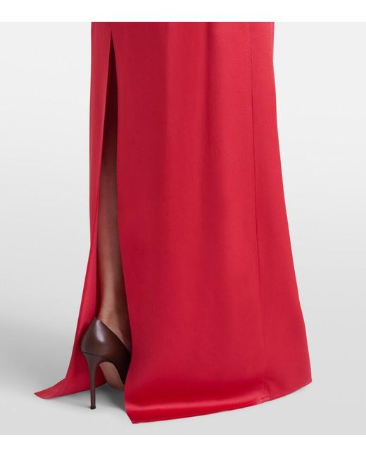 Stella McCartney Red Open-Back Satin Gown