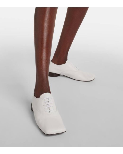 X Repetto zapatos derby Les Zizi de piel Jacquemus de color White