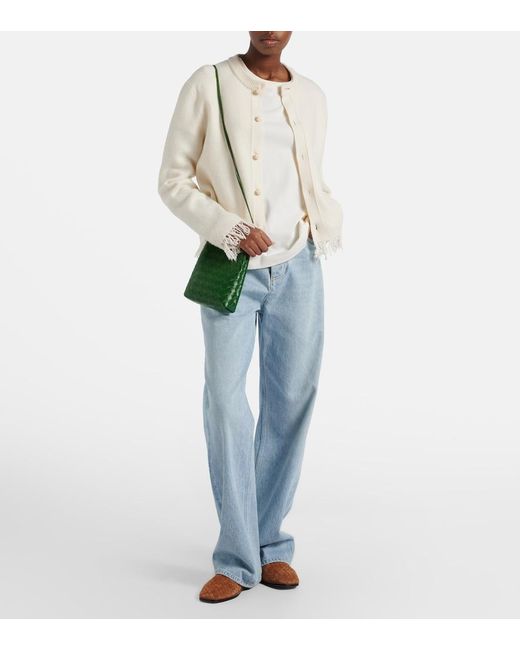 Bottega Veneta Green Andiamo Mini Leather Crossbody Bag