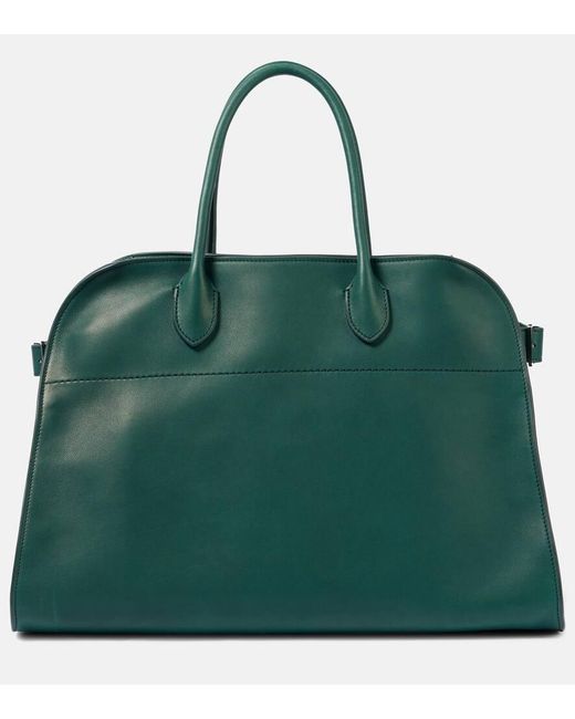 The Row Green Tote Soft Margaux 15 Medium Aus Leder