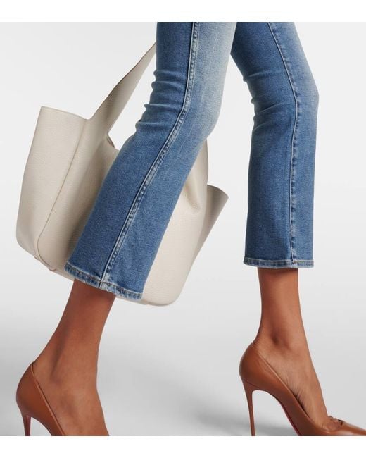 7 For All Mankind Blue Slim Kick High-Rise Bootcut Jeans