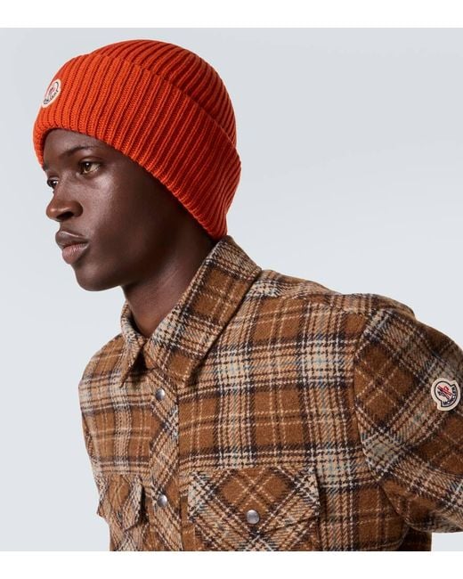 Moncler Muetze Aus Wolle Und Kaschmir in Red für Herren