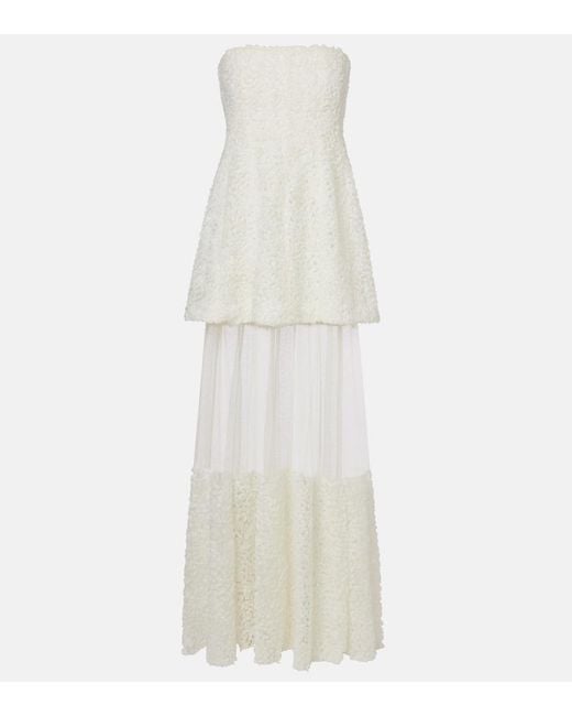 Jonathan Simkhai White Marella Bustier Maxi Dress