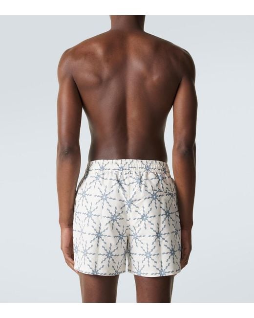 Frescobol Carioca White Rio Printed Swim Trunks for men