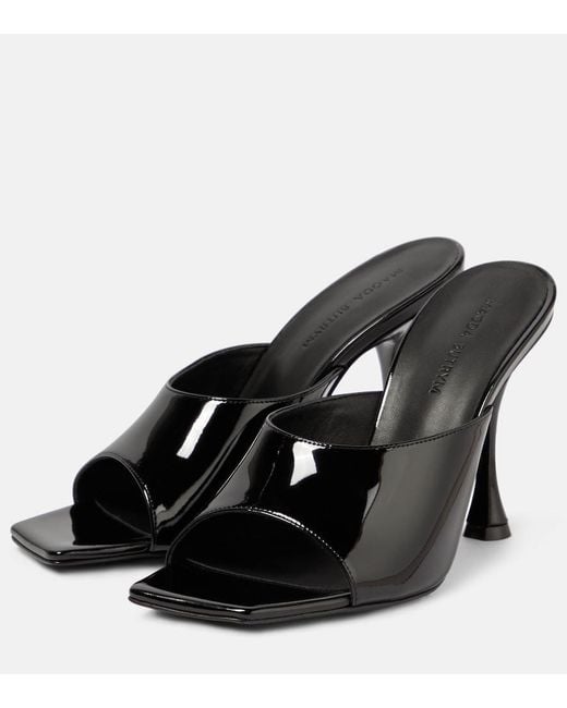 Magda Butrym Black Square Toe Mules